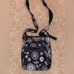 Crossbody Black and White Bag